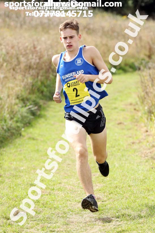 Senior mens relay 2019 Sunderland Harriers Open Cross Country. Photo:  David T. Hewitson/Sports for All Pics
